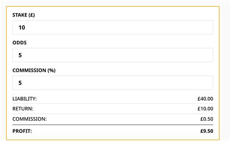 betfair liability calculator.